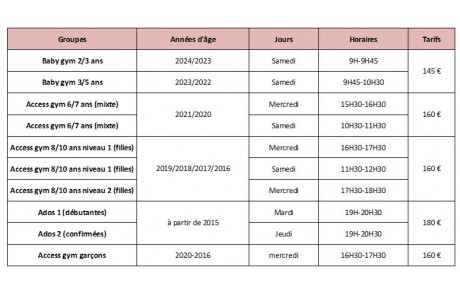 Inscriptions 2026/2027